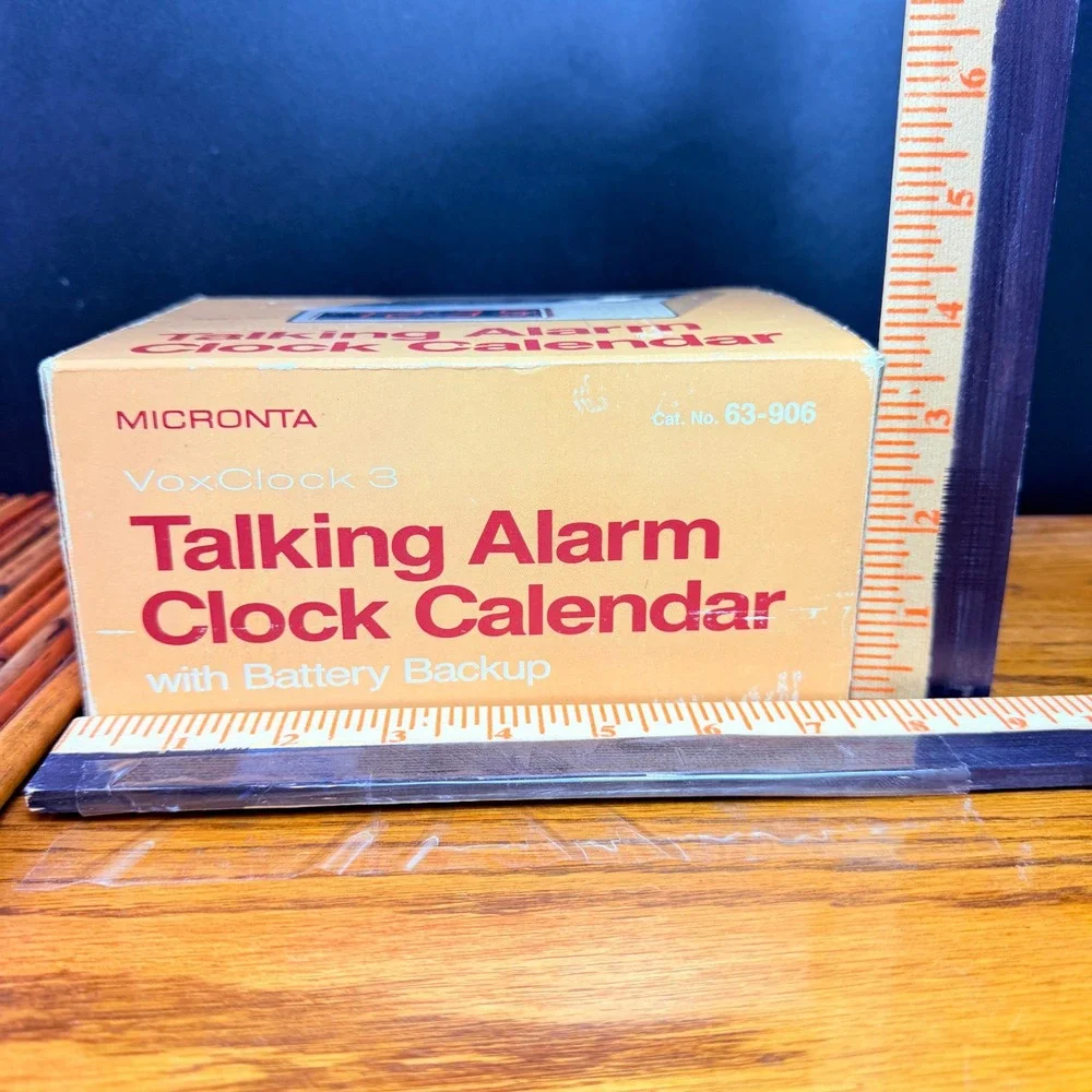 Micronta Talking Alarm Clock VoxClock 3 Silver 63-906 Tested Works! Radio Shack